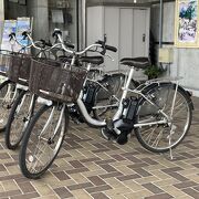 駅前でレンタサイクルを借りました