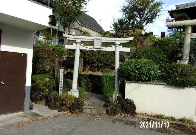 浅間神社の中にあります。