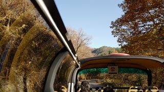 オープントップバスのツアーで訪問。急峻な峡谷美がより一層楽しめました。