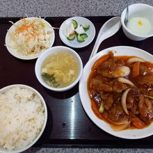 Bランチ辛口酢豚定食650円