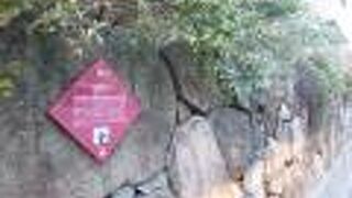 石垣に案内板が設置されています
