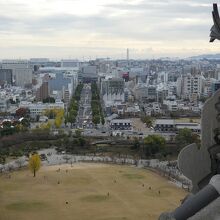 大天守からの大手前通り