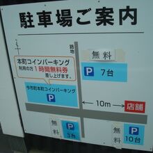 駐車場ご案内の看板