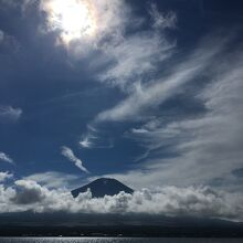 １時間後に顔を出した富士山