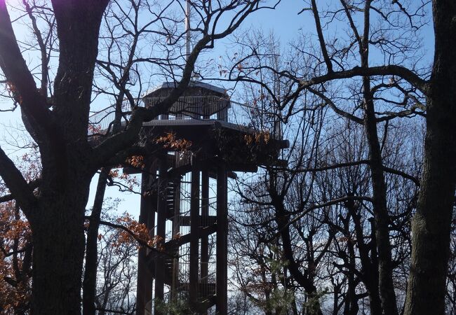 松本市の高台にある公園、眺望よし