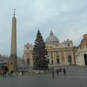 サンピエトロ広場のクリスマスツリー