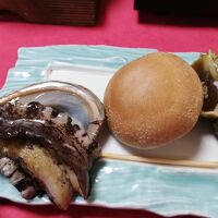 夕食（あわびは生きています）