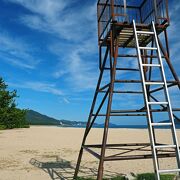 穏やかな海が広がる：天橋立海水浴場