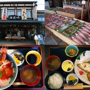 日本海の幸が楽しめる食事処で自家製ひものが美味しい：海楽味
