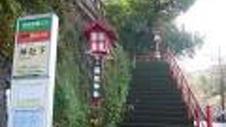 つたや旅館ゲストハウス前の箱根神社へ