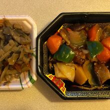 きのこ金平・酢豚