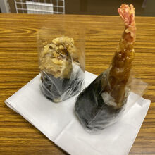 海老天むすと舞茸天むす