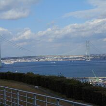 明石海峡大橋（淡路島側）