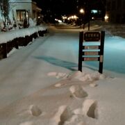 北海道の開拓を支えた「旧手宮線跡」は、雪に埋もれていました。・・・・（笑）