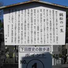 １０．お吉の夫のお墓説明板
