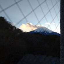 最上階の一番富士山に近い部屋から！