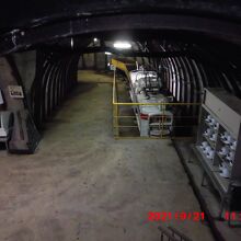 地下の模擬坑道