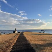 気仙沼湾の入り口の岬。日の出のビュースポット