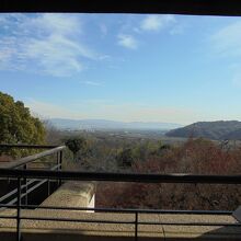二階の喫茶テラスからの眺め