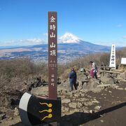 富士山を正面に眺める視界の開けた大展望地