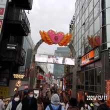 原宿寄りの入り口です。