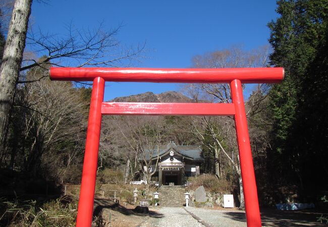 金時山登山口にある神社