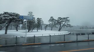 雪の皇居前広場