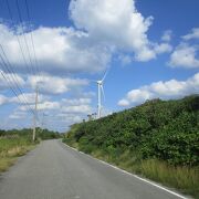 風車がくるくる回っていた