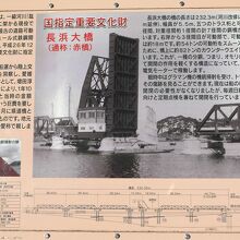 長浜大橋の解説板