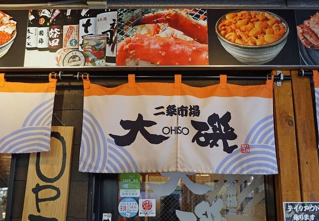 ツアーで宿泊した翌朝の朝食は二条市場の金券だったので利用しました。1,000円の金券では朝御飯は満足いきません。