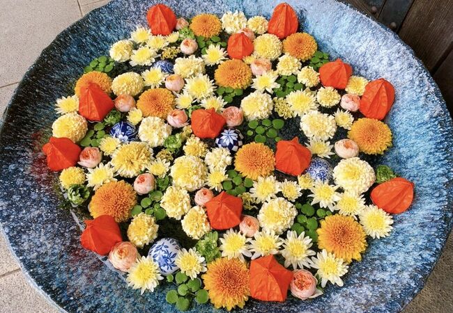 市内の素敵な花手水(八幡神社や忍城など)を手掛けているお花屋さん!