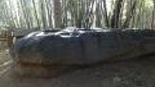 亀形石造物のある場所から、少し坂道を登った丘の上にあります。