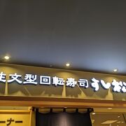 駅ビル内の注文式回転寿司