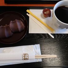 赤福とコーヒーのセット