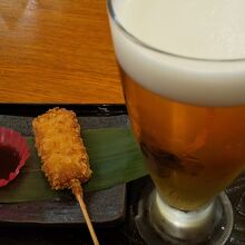 ビールとヒトクチおつまみ