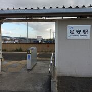 小さな無人駅。周囲に何も無い感じです。