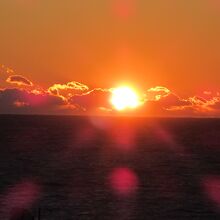 部屋からの夕日