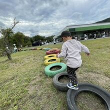 タイヤの遊具