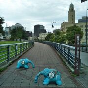 横浜の海の風景も楽しむことが出来る道