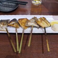 「魚串おまかせ五本盛」1080円