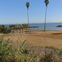 車窓から望む有明海