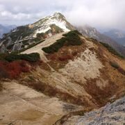 白い登山道