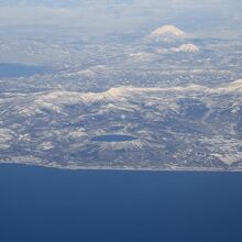 羊蹄山と洞爺湖
