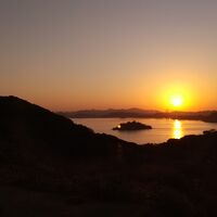 部屋からの夕日