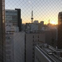 部屋からの眺め、朝焼け