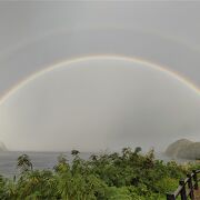 奇跡の様な虹が見えた！