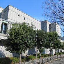 川沿いに何棟もあります