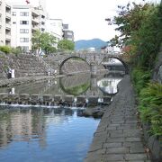 眼鏡橋沿いにある公園