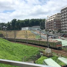 トンネルを通る車両