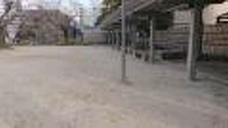 2月上旬の平日午後、桜城跡公園は空いていました